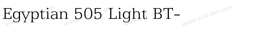 Egyptian 505 Light BT字体转换